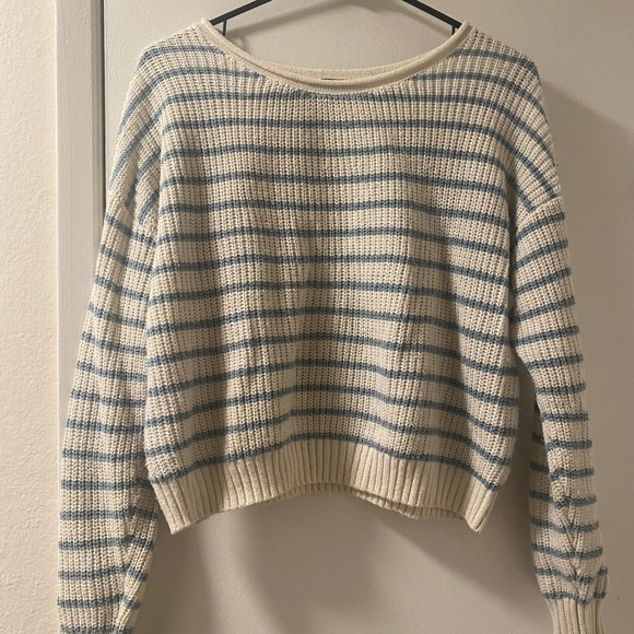 Blue & White Stipped Sweater - Picture 1 of 1